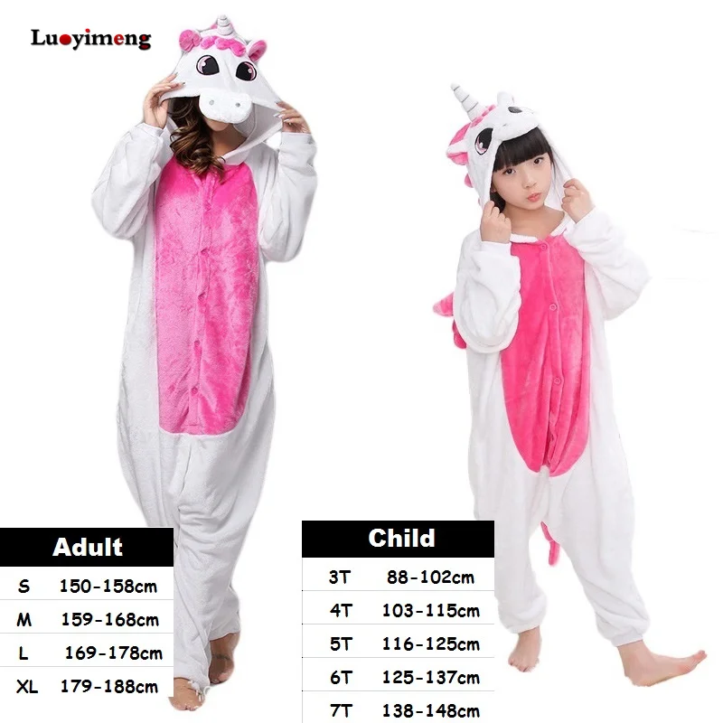 Новые фланелевые радужные звезды Единорог Пижама Kigurumi Унисекс Взрослые костюм