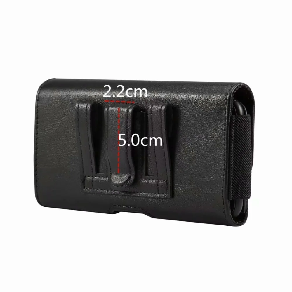 Universal Cell Phone Holster Case For iPhone Samsung Sony Premium Leather Pouch Case With Belt Clip And Card Holder