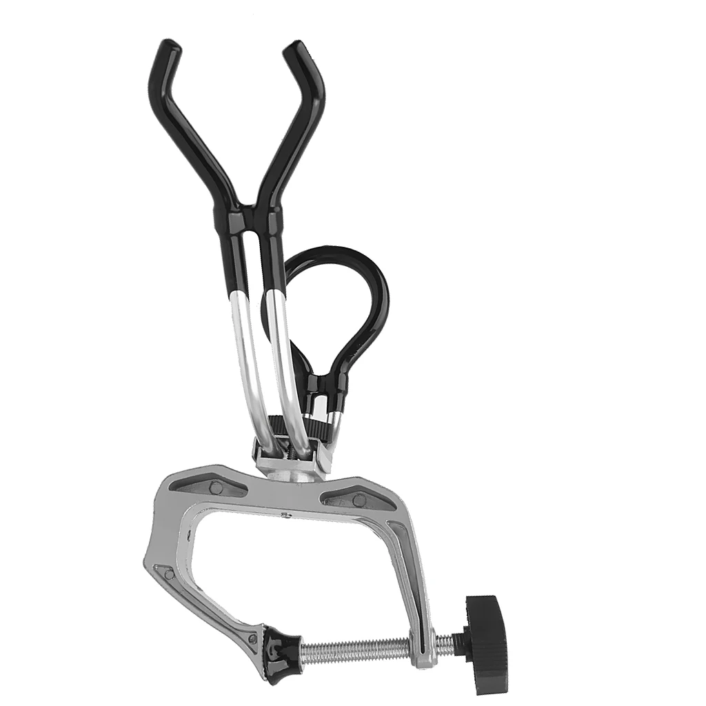 Adjustable Clamp On Boat Kayak Yacht Raft Stainless Steel Fishing Rod Holder Rack Equipment Max 5cm/2 inch