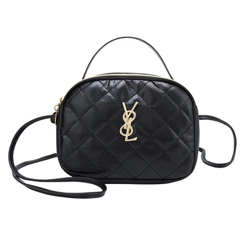 

2019 New Fashion Lingge Handbags Small Fragrance Hand-Operated Coin Purse Messenger Bag Shoulder Crossbody Bags Korean Version