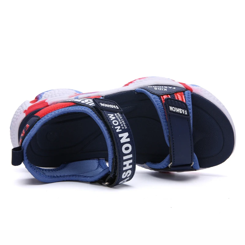 Tanie Letnie sandały dziecięce moda PU dziewczęce sandały obuwie dziecięce drewniaki oddychające plażowe chłopięce sandały Outdoor Sandalia Infantil