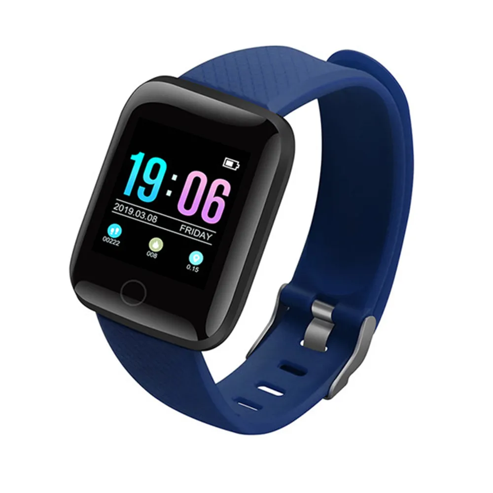 Смарт-часы с монитором артериального давления для мужчин и женщин, монитор сердечного ритма, измеритель артериального давления, фитнес-трекер, умные часы, спортивный умный Браслет - Цвет: Blue