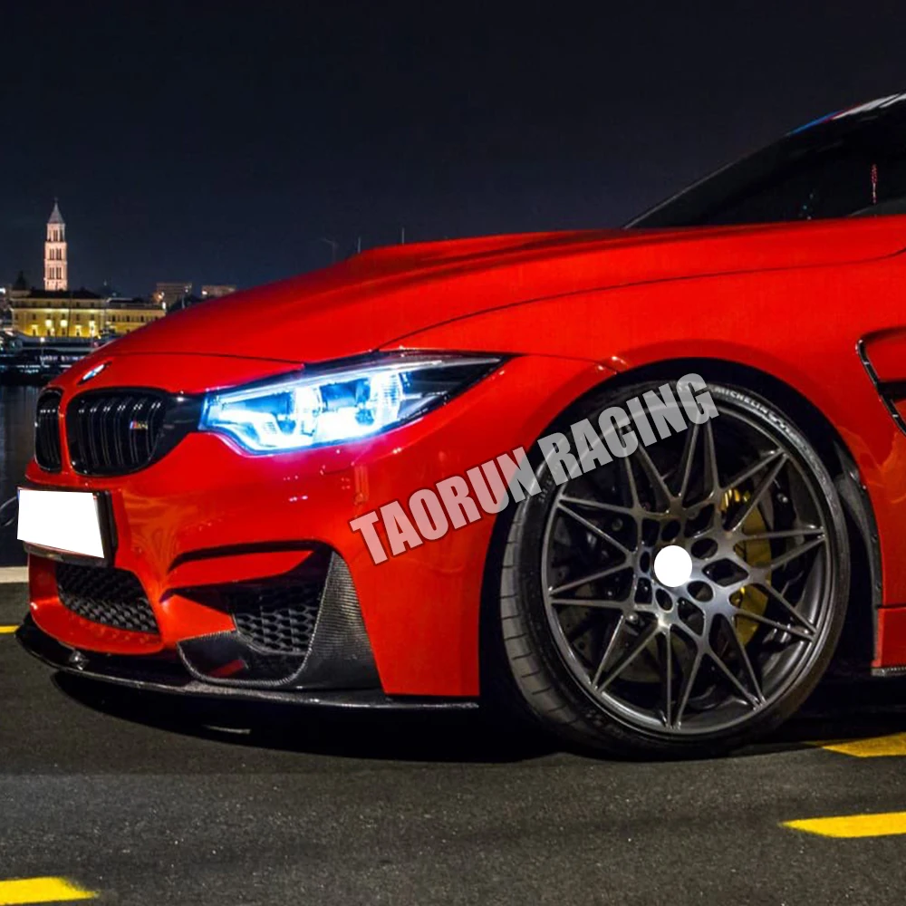 F80 M3 F82 F83 M4 передняя губа из углеродного волокна для BMW M3 M4 2012- машина для Автогонки Стайлинг переднего бампера губы подбородка спойлер