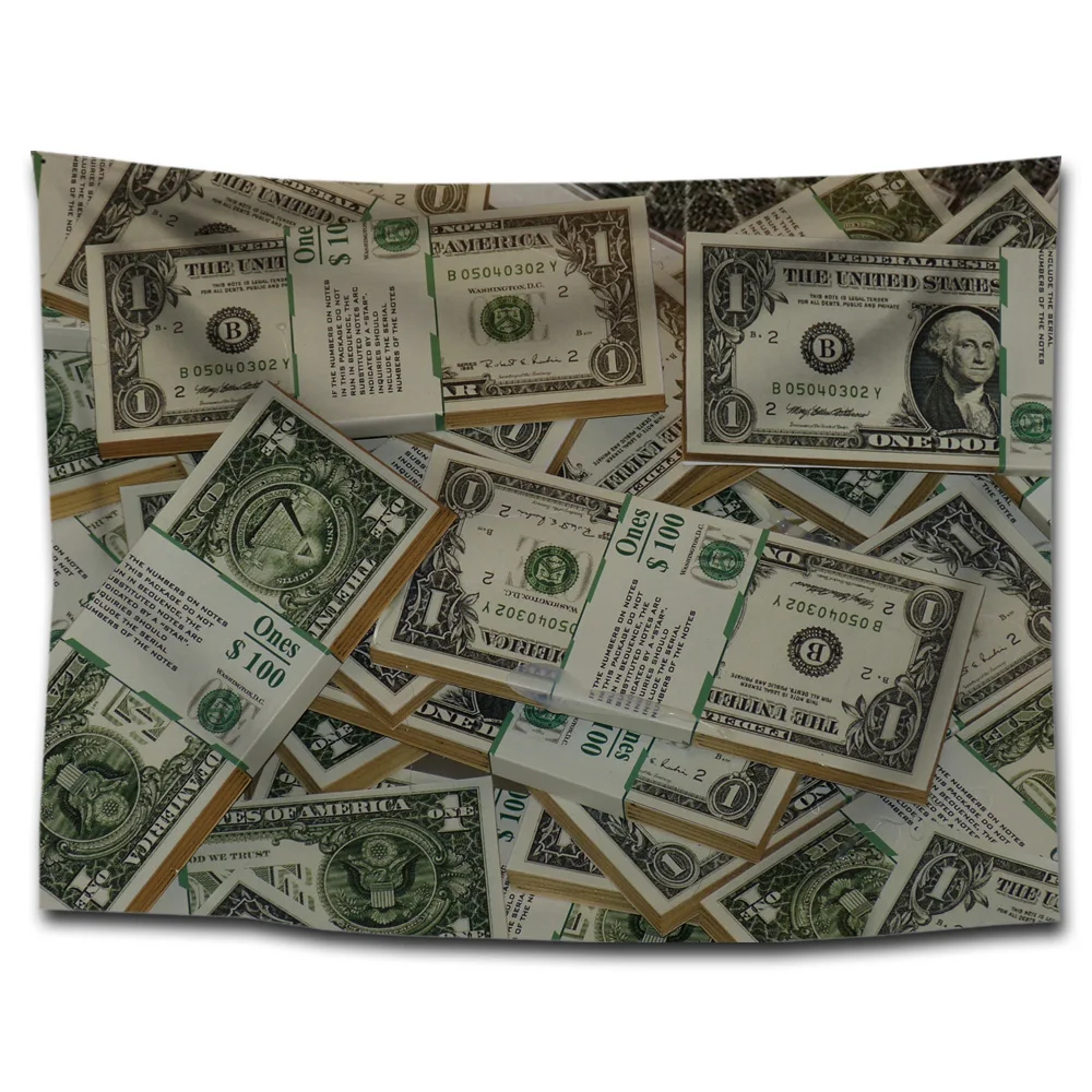 Креативный настенный гобелен в стиле хиппи, золотой доллар США, накладные деньги, Настенный Ковер, настенная ткань, Современная Экипировка, эзотерическая ткань
