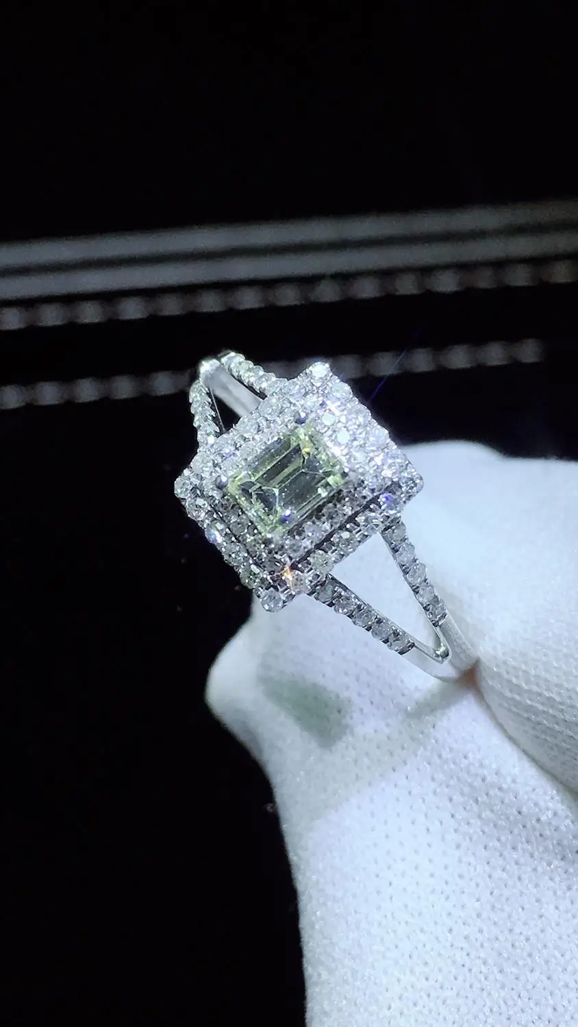 

Fine Jewelry Real Pure 18 K Gold 100% Natural White Diamond 0.3ct Wedding Engagement Female Rings for Women Fine Diamonds Ring