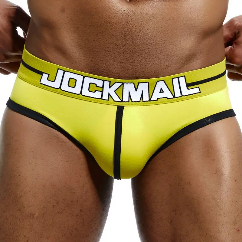 Трусы брифы JOCKMAIL мужские пикантное нижнее белье для геев хлопковые трусы