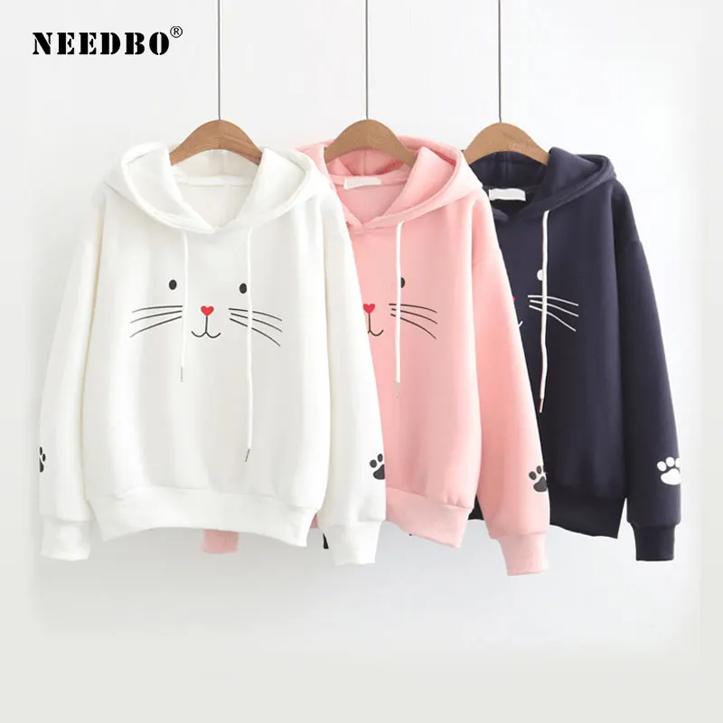 Hoodies and Sweatshirts Print Cartoon Women Female Autumn Winter Hoodies Casual Long Sleeve Oversize Pullover Hoodie Sweatshirts