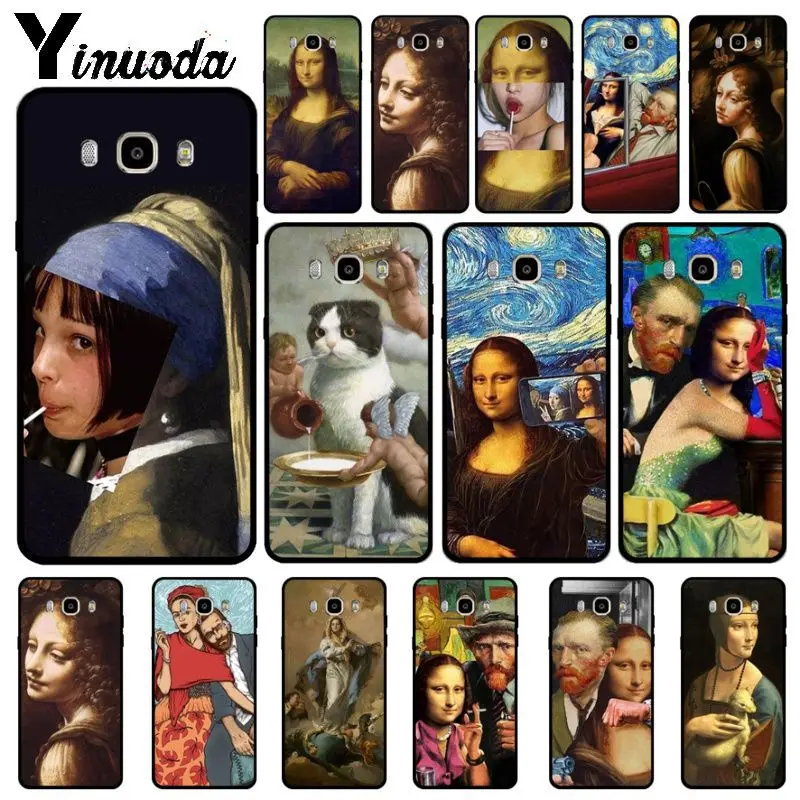 Чехол для телефона Yinuoda Leonardo da Vinci Mona Lisa Pat Cat Van Gogh Samsung Galaxy j6plus j7 prime j8 j2 j4plus 2018 |