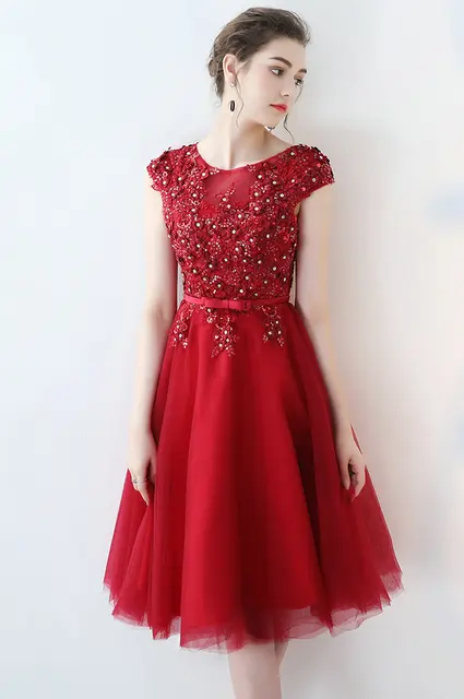 Red Lace Cocktail Dress