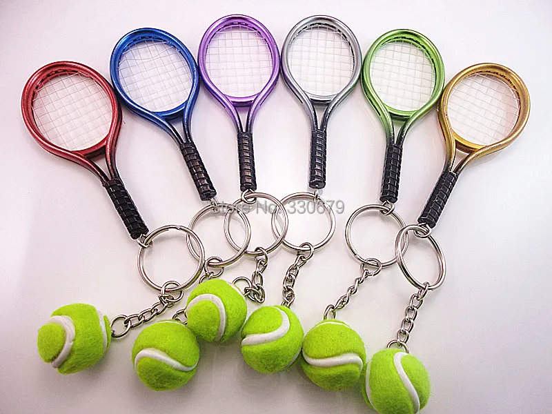 Tennisball Schlüsselanhänger Schlüsselanhänger Souvenir Geschenkanhänger 6 Farbe 