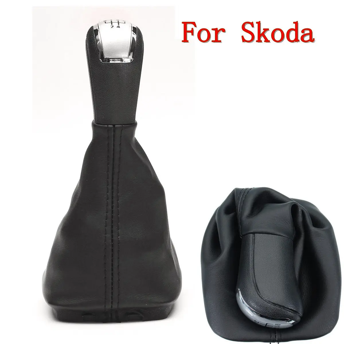 

5 Speed Car Gear Shift Collars Gear Shift Lever Dust Cover Anti-dust Cover for Skoda Fabia 2000-2008