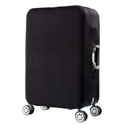 Дорожный утолщенный эластичный Чехол для багажа, защитный чехол для чемодана с рисунком, чехол для 18-32 '', дорожные аксессуары, DX-01 - Цвет: black