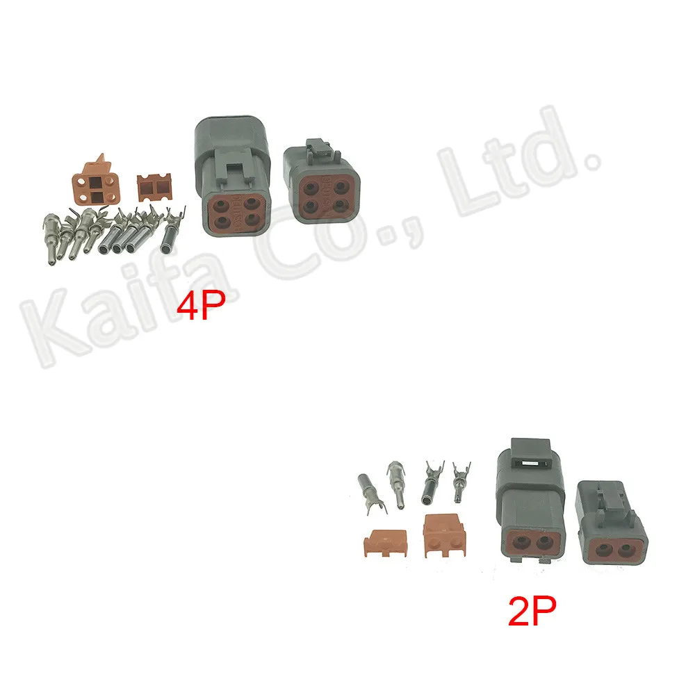 1pcs DTP06 2/4S DTP04 2/4P 2/4 Pin Male Female Deutsch Car Waterproof ...