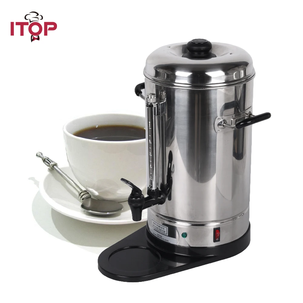 ITOP High-quality 6L Automatic Stainless Steel Coffee Maker Filter Espresso Coffee Machine EU/US Plug durable quality dual layer solid stainless steel coffee filter dripper refillable holder handle