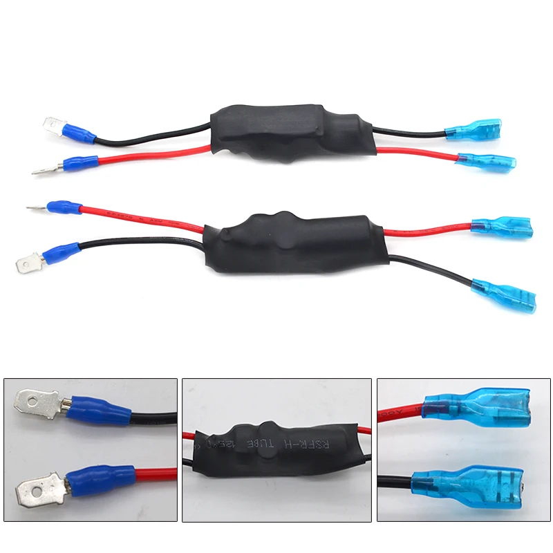 SUKIOTO 2PCS HID Warning Canceller Decoder Car Light Round Xenon Ballast Decoder For 35W 55W Xenon H1 H3 H7 H11 HB3 HB4 Bulb Kit (7)