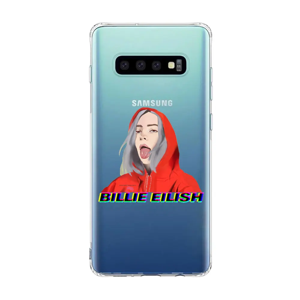 PUNQZY Fashion girl billie eilish чехол с изображением глаз океана художественный чехол для телефона для SamSung S10 A6 S9 S8 Plus S6 S7 Edge A5 Мягкий ТПУ - Color: TPU A1053