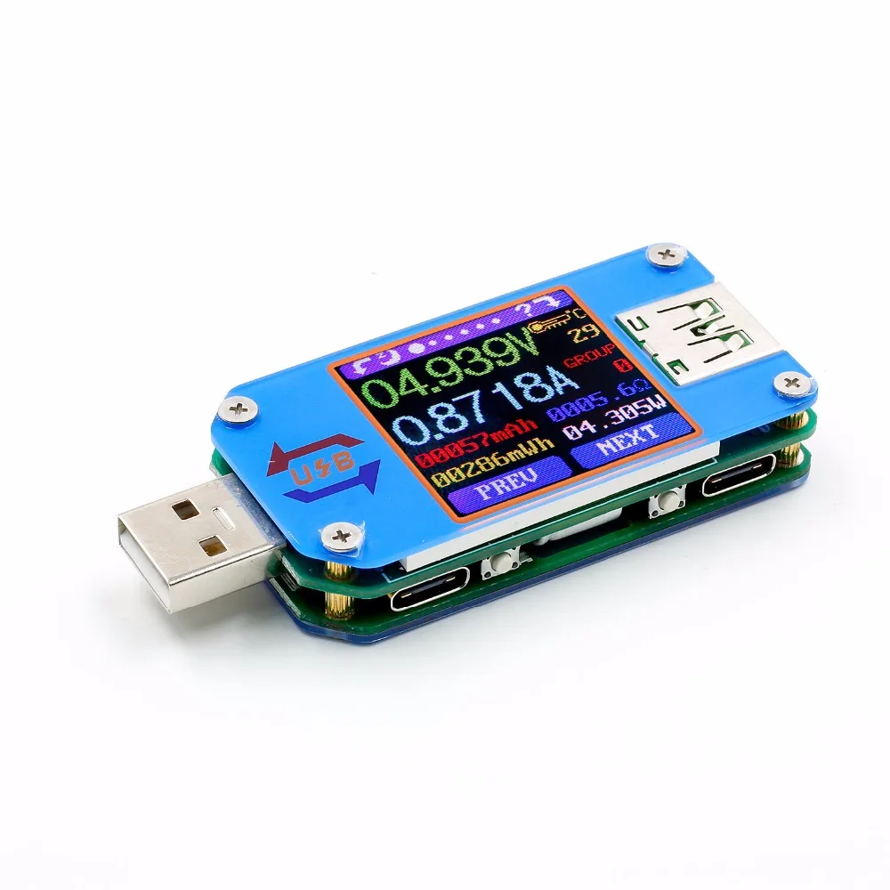 UM25 UM25C for APP USB 2.0 Type-C LCD Voltmeter ammeter voltage current meter battery charge measure cable resistance Tester