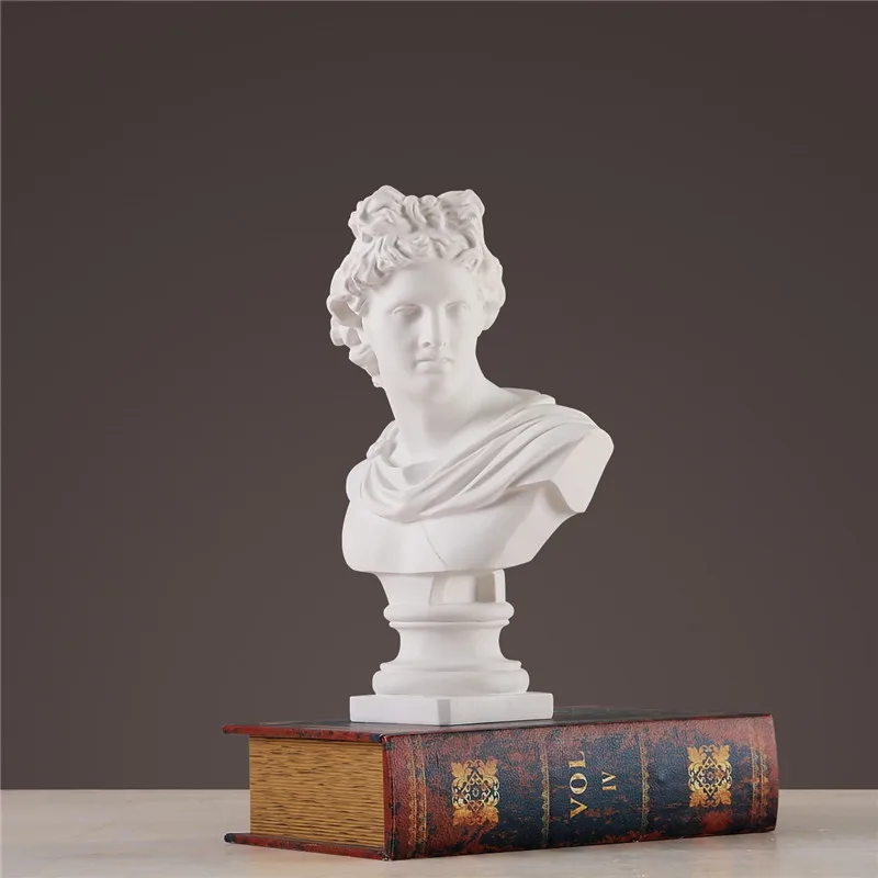 

Apollo Head Portraits Bust Gypsum Greek Mythology Adelos Statue Home Decoration Resin Art&Craft Sketch Practice 31cm