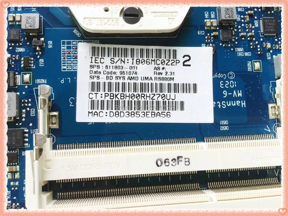 611803-001 для hp 425 ноутбук для hp 625 325 CQ325 ноутбук CQ325 материнская плата RS880M DDR3 с бесплатным процессором