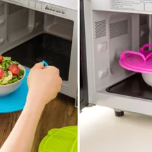 Новая пластиковая подставка для микроволновой печи, мини-стол, подогрев, лоток для еды, охлаждающая стойка, многофункциональный укладчик с крышкой, кухонная тарелка, полка