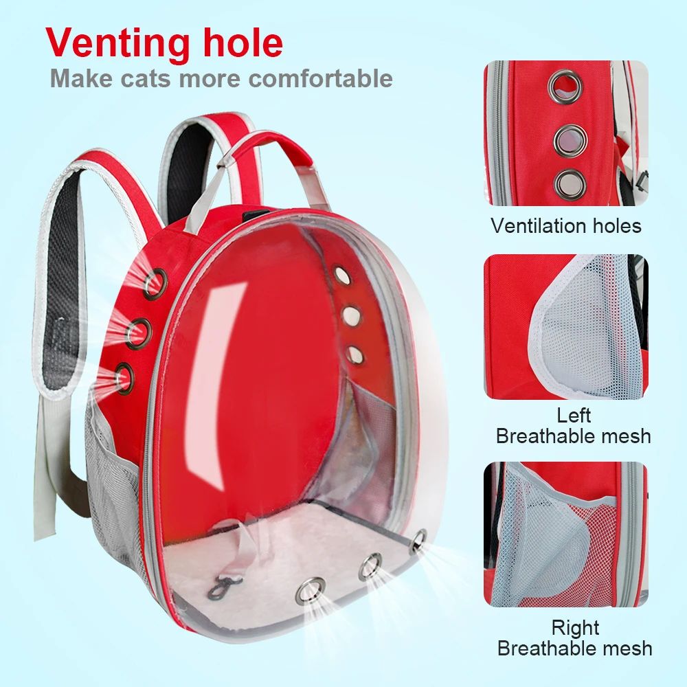Дышащая Сумка-переноска для кошек, прозрачный космический рюкзак для домашних животных, Капсульная сумка для кошек, щенков, космонавтов, дорожная сумка для переноски, для улицы