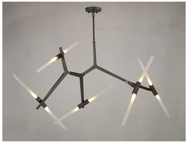 Скандинавский дизайн, подвесной светильник для гостиной, спальни, бара, ветви дерева, люстра, лофт, промышленный декор, светильник с подвеской