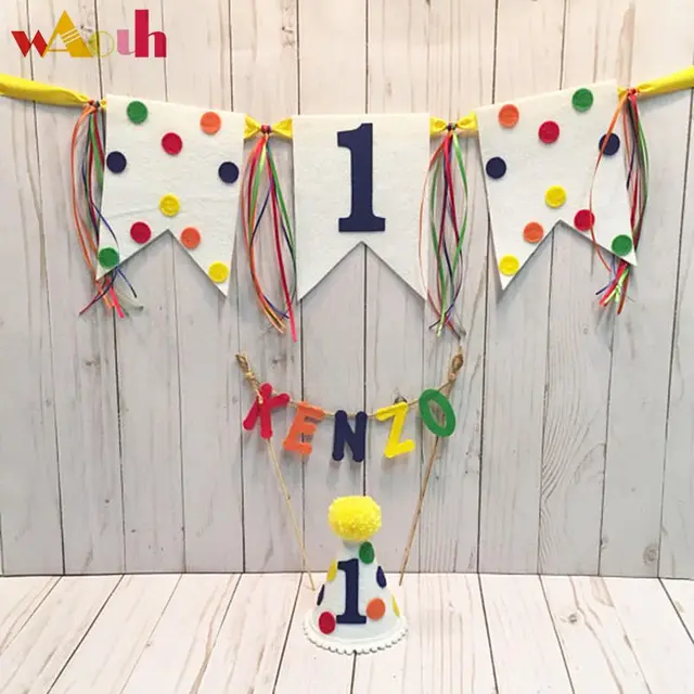 2018 news first birthday hat banner cake topper boys 1st birthday