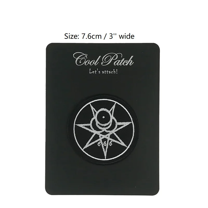 

Mark of the beast 666 embroidered patch occultism thelema 777 supernatural EMBROIDERED IRON On Patch APPLIQUE