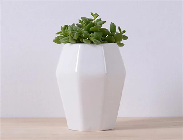 Online shop einfache weiÃe keramik achteck form blumentopf ...