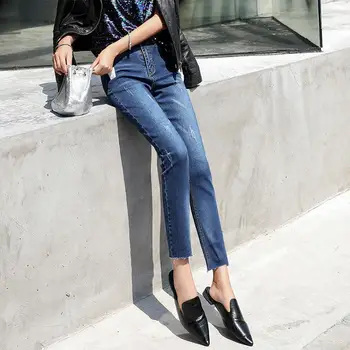 

2019 Fashion Jeans Pant Women Stretch Denim Blue Jeans Trousers Capri Pencil Pants Ladies Skinny Jeans Leggings Sexy Jeans Woman