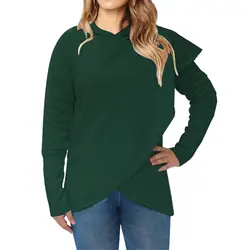 Модные Нерегулярные с капюшоном карманы толстовки в стиле хараджуку Женский свитшот, пуловер повседневное осень зима толстовки для женщин