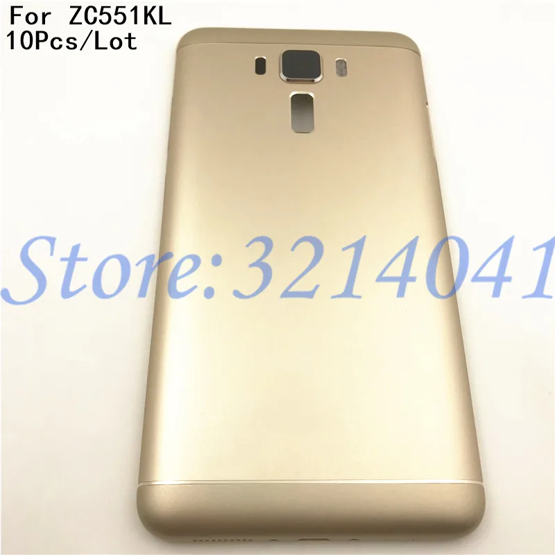 

10Pcs/Lot 5.5 inches Battery Door Back Cover Housing Case For ASUS Zenfone 3 Laser ZC551KL With Camera Lens+Power Volume Buttons