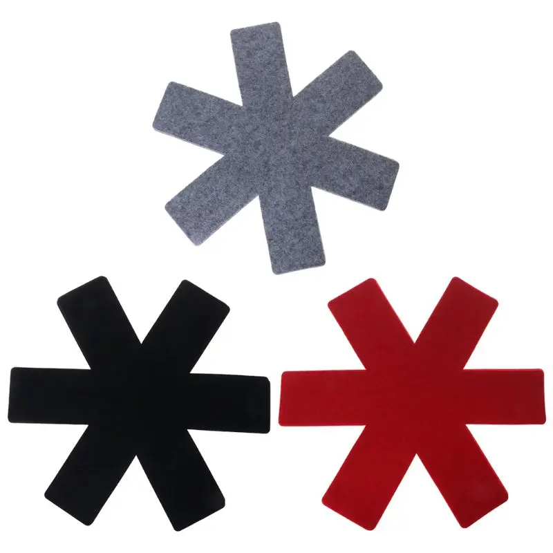 

3Pcs Non-woven Fabric Pot Pan Separator Scratchproof Protectors Divider Pad Placemat Kitchen Tools #404