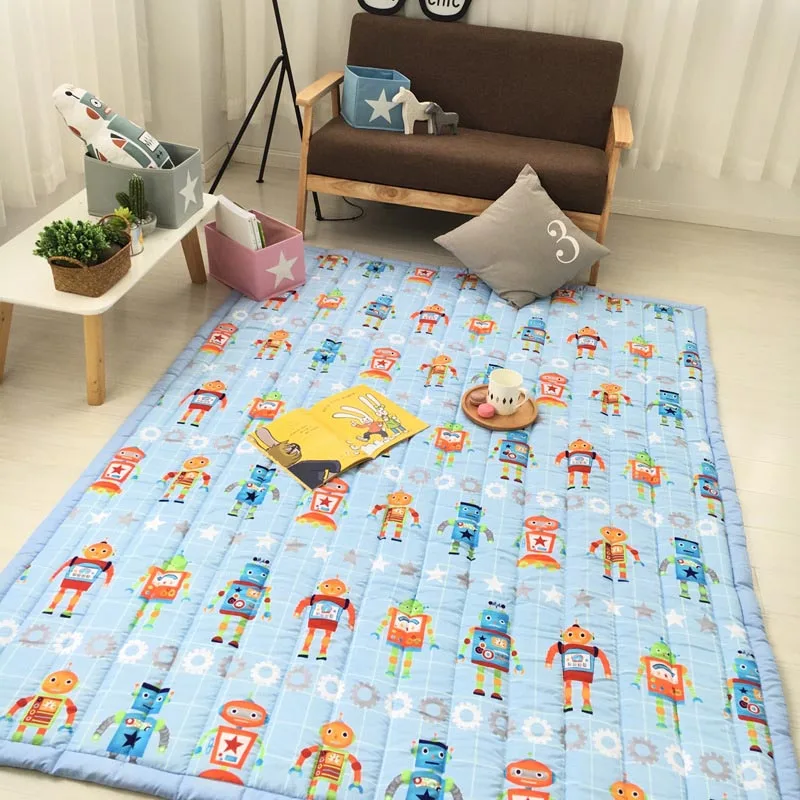 Блестящий детский игровой коврик, толщина 3 см, плотное складное Одеяло 140X195 см, игровой коврик для спальни, детский коврик с рисунком - Цвет: 1