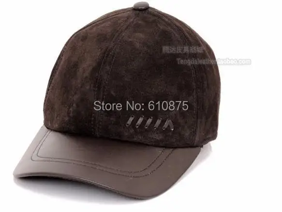 

Men autumn winter plus size commemorative edition baseball genuine leather hat male first layer of cowhide casual cap