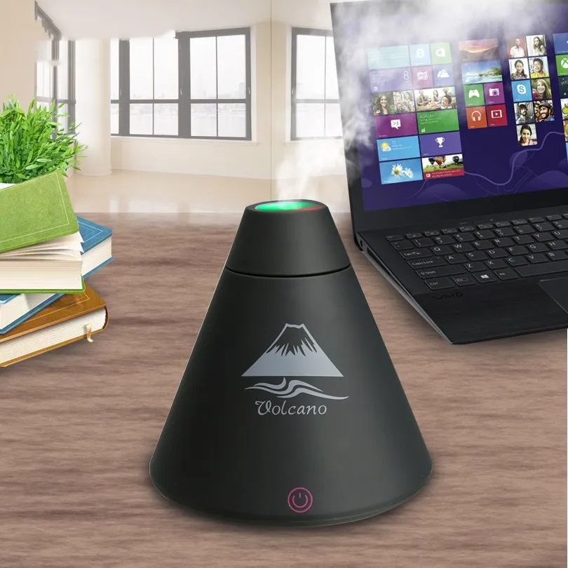 

Creative Mini Volcano USB Ultrasonic Humidifier with Colorful Led Light Essential Oil Aroma Diffuser for Office Car Air Purifier