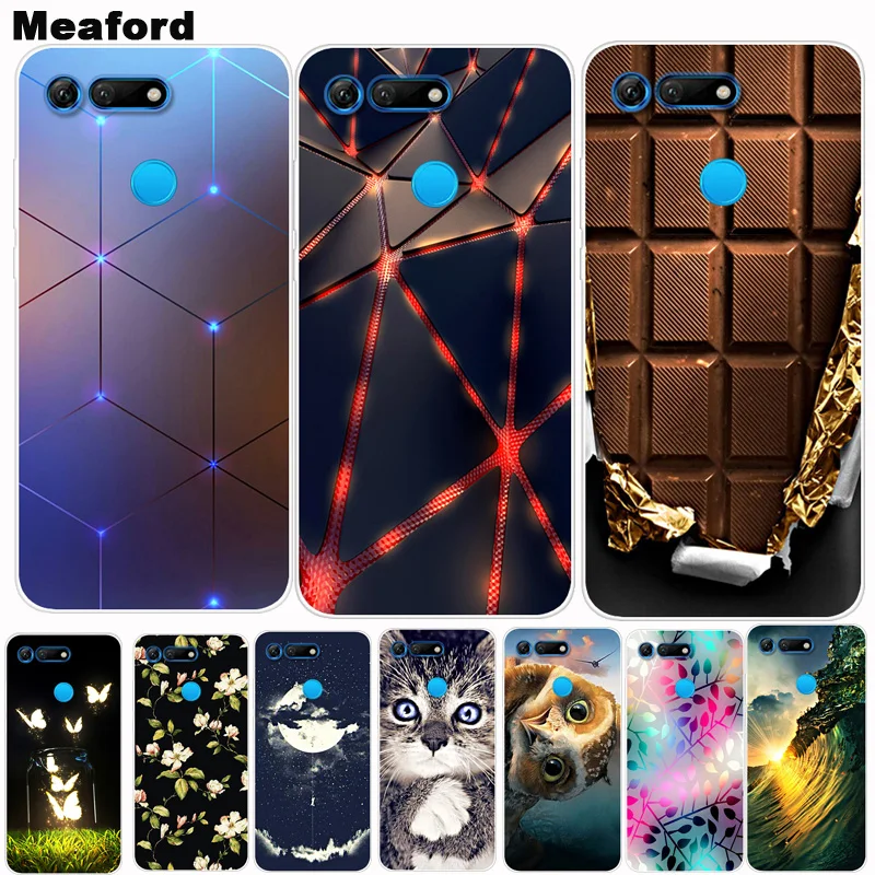 

For Huawei Honor View 20 Case v20 Phone Cover Soft Silicone Printing Back Case For Coque Huawei Honor V20 Honor View 20 V 20 6.4