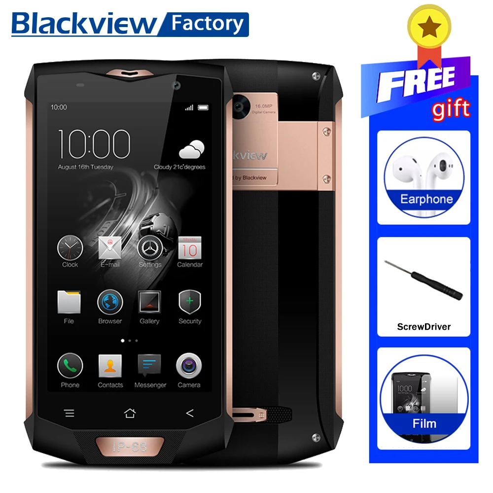 Blackview BV8000 Pro MT6757V Восьмиядерный Android 7 0 мобильный телефон IP68 водонепроницаемый