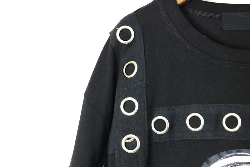 Harajuku панк стиль винтаж собака Шарпей pollover Толстовка с капюшоном для женщин sudadera mujer уличная флисовая свободная толстовка плюс размер