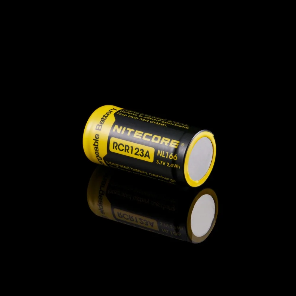 NITECORE NL166 650mAh 3,7 V 2.4Wh защищенный литиевый аккумулятор RCR123A 16340 18350 литий-ионный аккумулятор Дренажные устройства фонарик