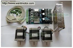 

Cheap CNC! Wantai 3 Axis Nema 23 Stepper Motor 57BYGH420 185oz-in+3 Axis Driver Board CNC Plasma Engraving Grind Foam Mill