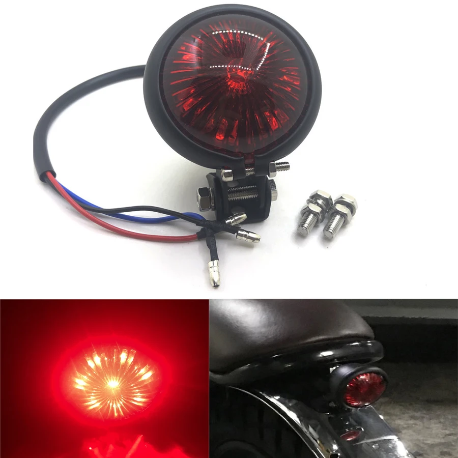 

1PC 12V Universal LED Motorcycle Rear Brake Light Motorbike Stop Tail Lamp For Cafe Racer Triumph BMW Ducati Kawasaki Chopper