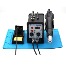 Паяльная станция светодиодный цифровая паяльная станция для выпаивания горячим воздухом ESD SMD BGA паяльная станция горячего воздуха пистолет сварочные инструменты для ремонта