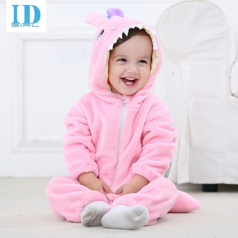 2017 Baby Romper Newborn Clothing Unisex Coral Fleece Animal Jumpsuit Flannel Baby Clothes