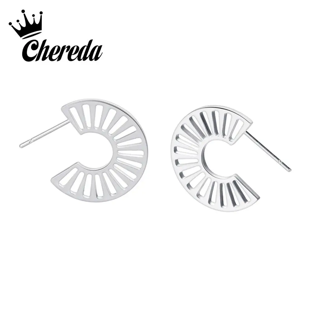 

Chereda Geometric Round Infinity Stud Earrings Stainless Steel Unique Earrring Elegant Jewelry