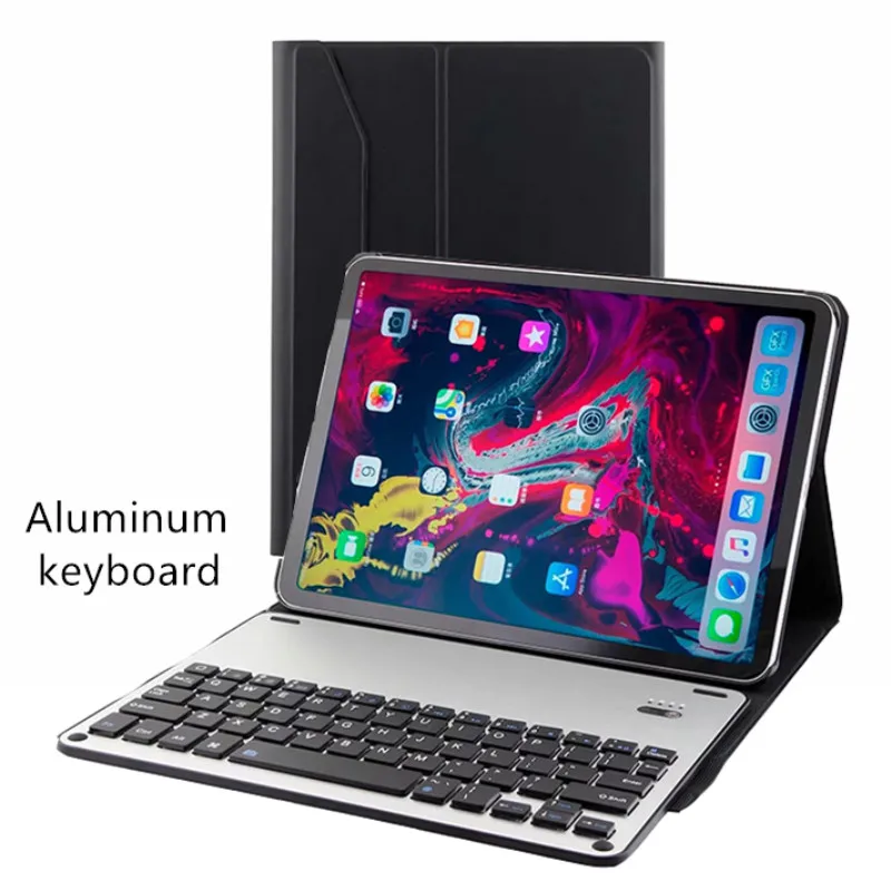 

AluminumBluetooth Keyboard leather cover Case for 2018 ipad pro case 11 with detachable keyboard wireless bluetooth cover case
