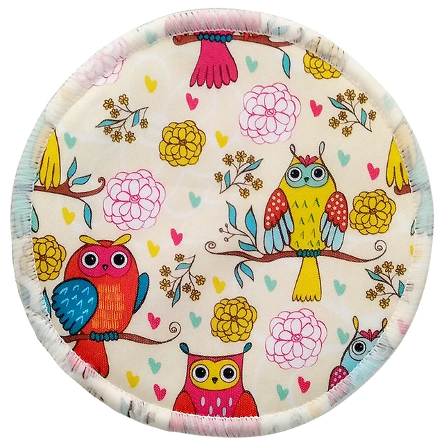 Goodbum 8PCS Organic Bamboo Breast Pad Nursing Pads For Mum Waterproof Washable Feeding Pad Bamboo Stay Dry Reusable Breast Pads
