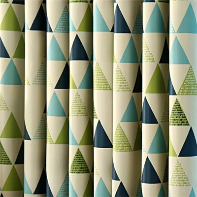 ICECUR роскошные современные занавески с геометрическим принтом для гостиной, кухни, спальни, окна, Детские затемненные занавески, занавески на заказ - Цвет: Green curtain