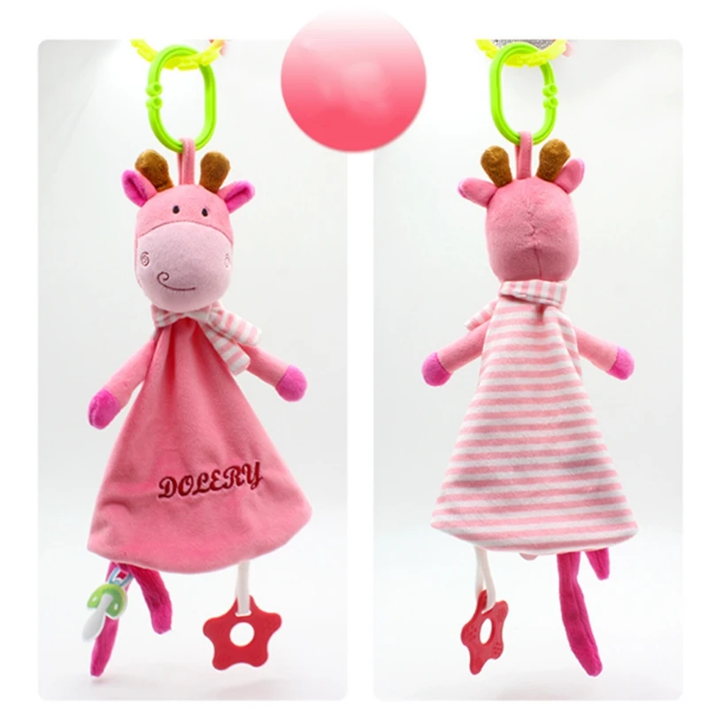 Baby Rattle Bell Soothing Towel Newborn Hooded Towel Sleeping Plush Toy Calm Baby Emotions Baby Stuff Hand Washcloth