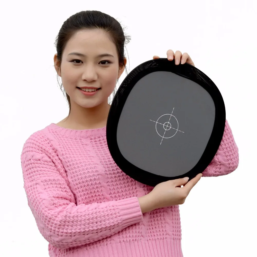 

Lightdow 12 " Inch 30cm 18% Foldable Gray Card Reflector White Balance Double Face Focusing Board with Carry Bag